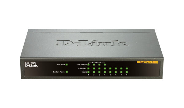 SWITCH 8 DLINK 10/100/1000 S/GESTÃO POE 52W