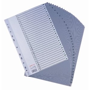INDICE MAB A4 PP CINZA 11 FUROS 1-31