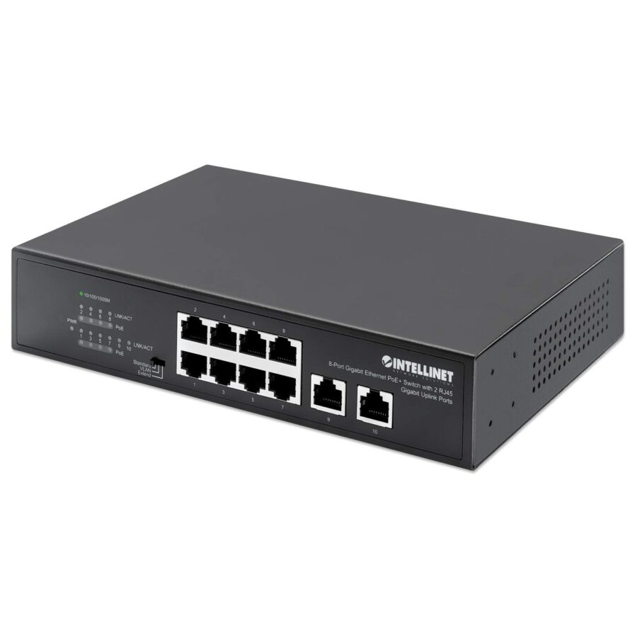 SWITCH 8 Intellinet 10/100 Gigabit Ethernet PoE+Switch