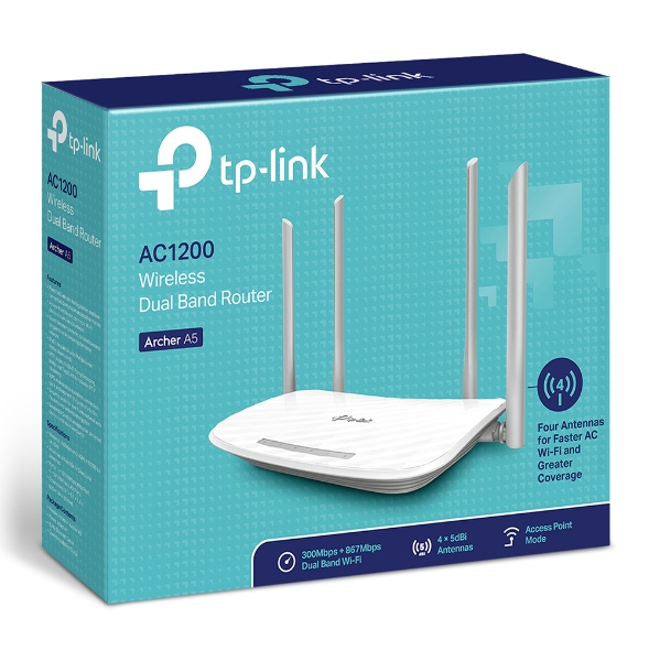 ROUTER TP-LINK WIFI AC1200 DUAL BAND ARCHER A5