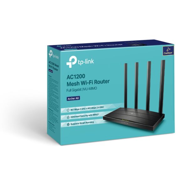 ROUTER TP-LINK WIFI AC1200 DUAL MU-MIMO A6