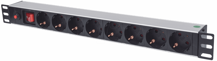 PDU RACKMOUNT 1U 8 GERMAN TYPE 3M INT