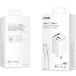 CARREGADOR LDNIO 20W QC3.0 USB-C PARA USB-C