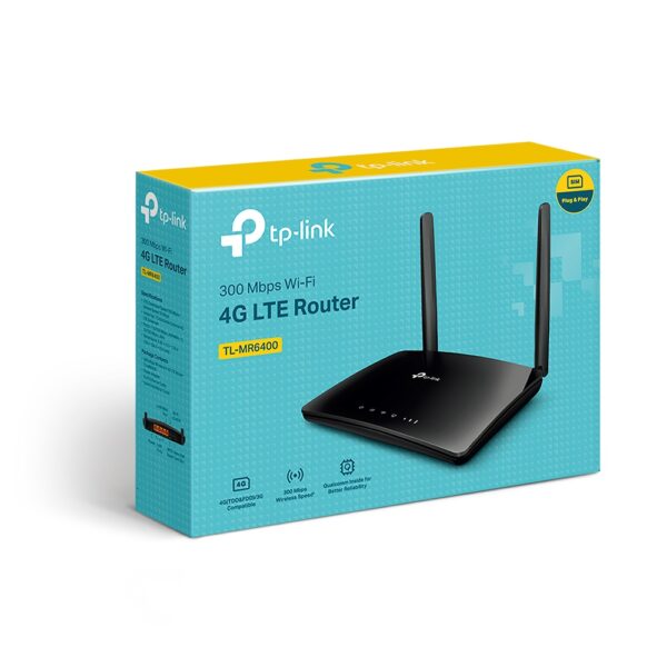 ROUTER TP-LINK WIFI 4G LTE 300Mbps N 3X10/100Mbps LAN Port, 1× 10/100 Mbps LAN/WAN Port, 1 Micro SIM Card Slot