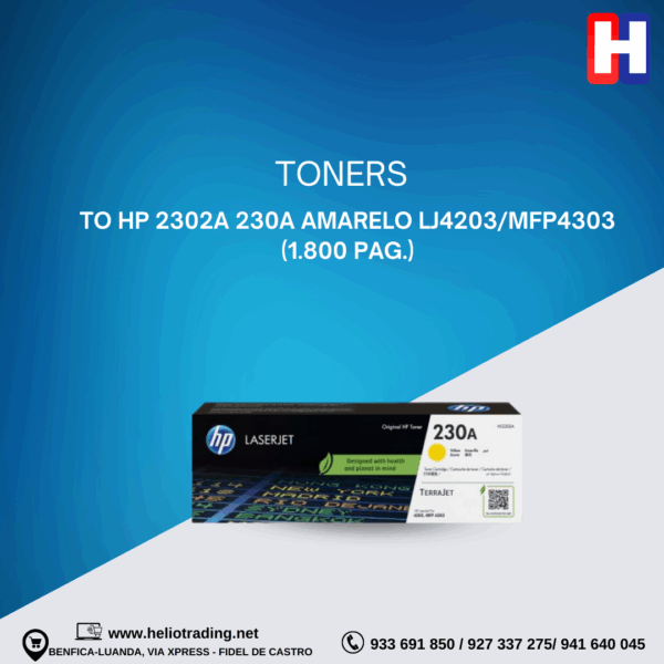 TONER  HP 2302A 230A AMARELO LJ4203/MFP4303 (1.800 PAG.)