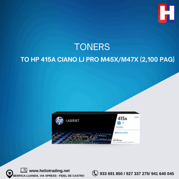 TONER HP  415A CIANO LJ PRO M45X/M47X (2,100 PAG)
