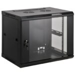 ARMARIO 12U 570X450 INT 19" AÇO PRETO