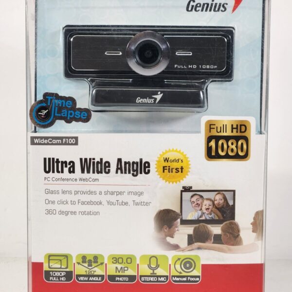 WEBCAM GENIUS WIDECAM F100 V2 120º WIDE ANGLE