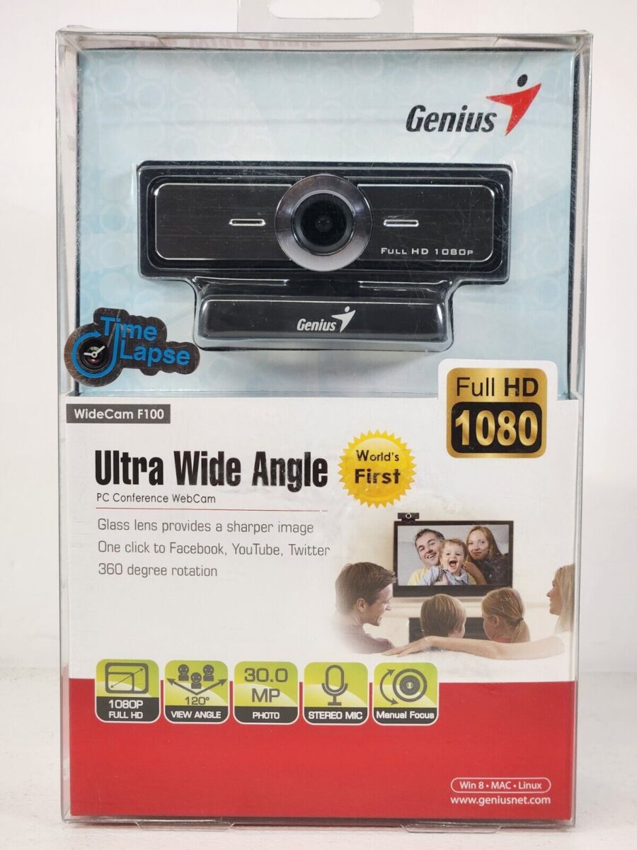 WEBCAM GENIUS WIDECAM F100 V2 120º WIDE ANGLE